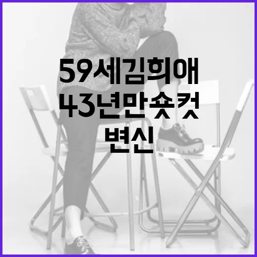 59세 김희애의 43년 만 숏컷 도전! 스타일링 팁과 변신 비결 - 요약