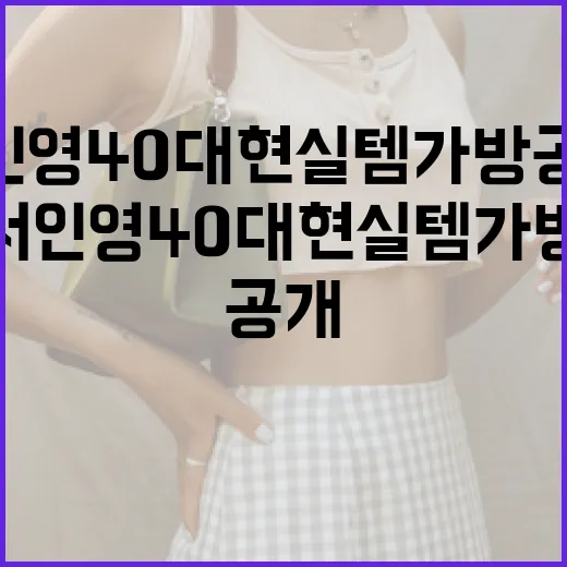 서인영 40대 현실템 가방 공개하는 방법 - 요약