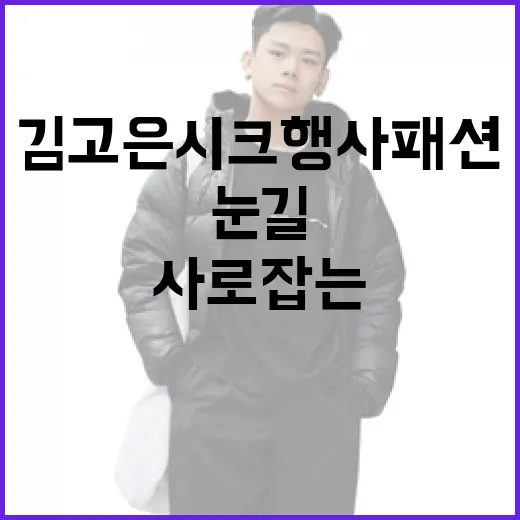 김고은 시크 행사 패션으로 눈길을 사로잡는 방법 - 요약