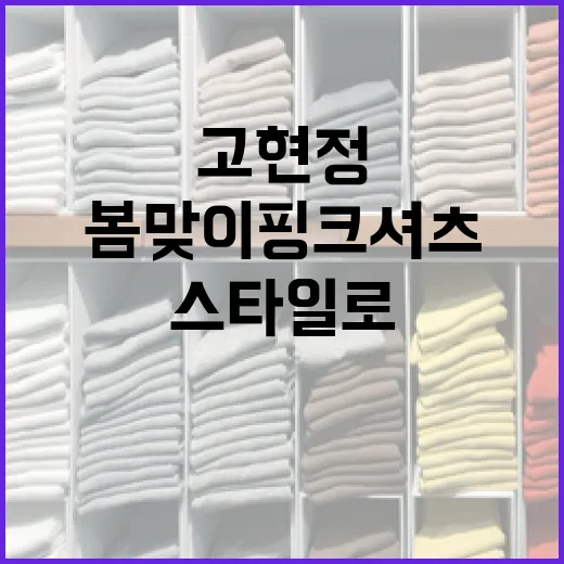 고현정 스타일로 봄맞이 핑크 셔츠 연출하는 방법