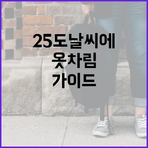 25도 날씨에 적합한 옷차림 가이드: 스타일링 팁과 아이디어 - 요약