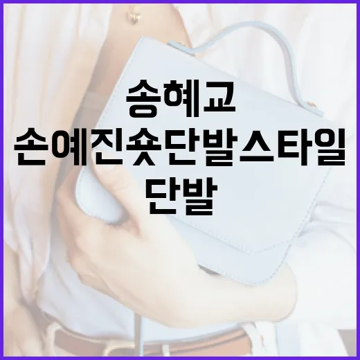 송혜교·손예진 숏단발 스타일로 세련되게 변신하는 방법 - 요약