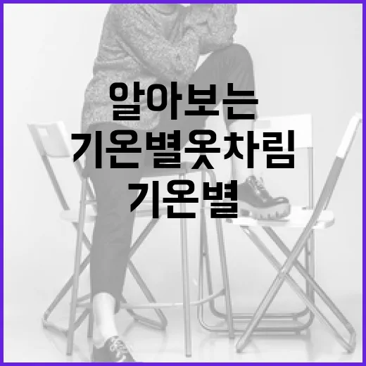 기온별 옷차림을 알아보는 방법 - 요약