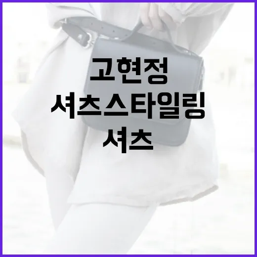 고현정 셔츠 스타일링하는 방법 - 요약