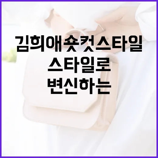 김희애 숏컷 스타일로 자신감 있게 변신하는 방법 - 요약