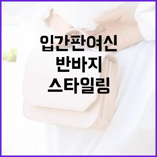 입간판 여신처럼 반바지를 스타일링하는 방법 - 요약