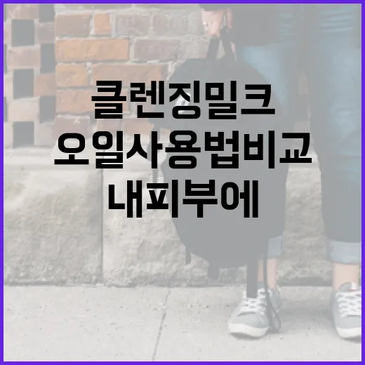 클렌징밀크와 오일 사용법 비교: 어떤 것이 내 피부에 더 좋을까? - 요약