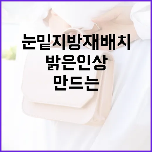 눈밑지방재배치로 더 밝은 인상을 만드는 방법 - 요약