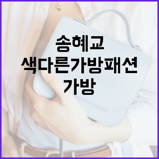 송혜교처럼 색다른 가방 패션을 연출하는 방법 - 요약