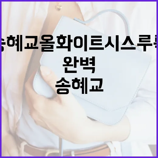송혜교 올화이트 시스루룩 완벽하게 소화하는 방법
