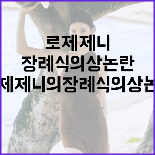 로제 제니의 장례식 의상 논란 이해하기 - 요약