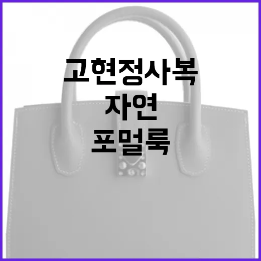 고현정 사복으로 자연스러운 포멀룩 연출하는 방법 - 요약