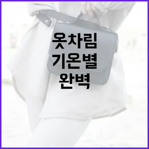 기온별 옷차림을 완벽하게 준비하는 방법 - 요약