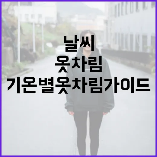기온별 옷차림 가이드: 날씨에 맞게 옷을 선택하는 방법 - 요약