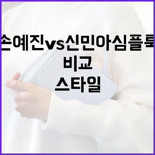 손예진 vs 신민아 심플룩 스타일 비교하는 방법 - 요약