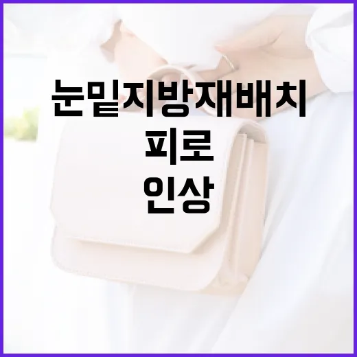 눈밑지방재배치로 피로한 인상을 개선하는 방법 - 요약