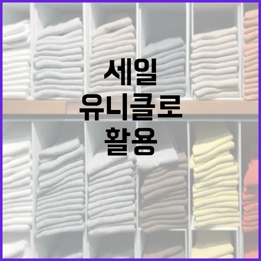 유니클로 세일을 최대한 활용하는 방법 - 요약