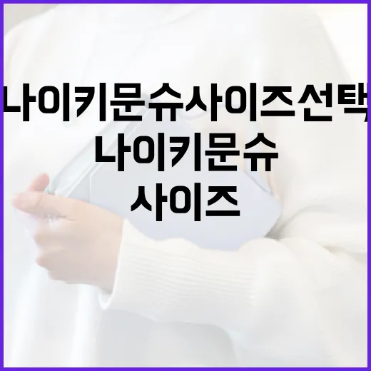 나이키 문슈 사이즈 선택하는 방법 - 요약