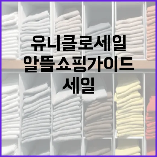 유니클로 세일을 활용하는 방법: 알뜰 쇼핑 가이드 - 요약