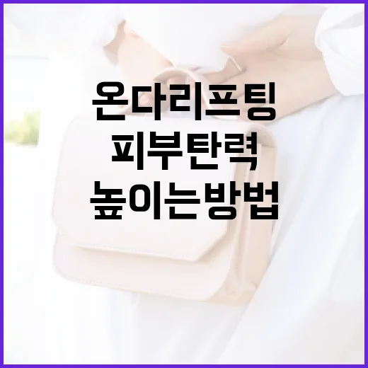 온다리프팅을 통해 피부 탄력을 높이는 방법 - 요약