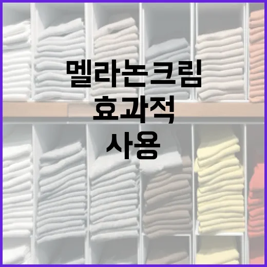 멜라논크림을 효과적으로 사용하는 방법 - 요약