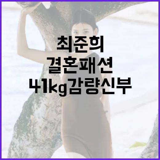 최준희의 결혼패션: 41kg 감량 신부를 위한 스타일링 팁 - 요약