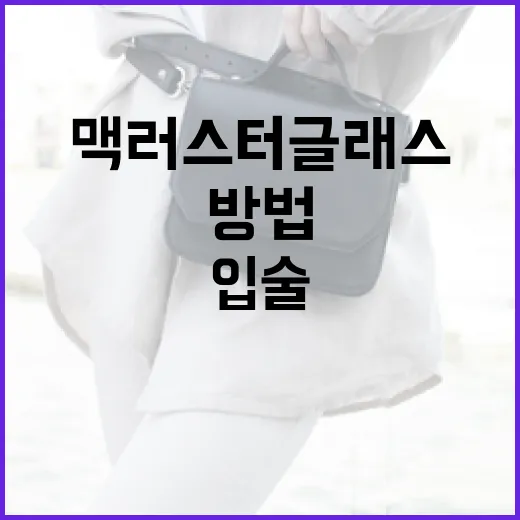 맥 러스터글래스를 활용하여 매력적인 입술 연출하는 방법 - 요약