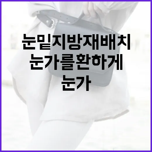 눈밑지방재배치로 눈가를 환하게 만드는 방법 - 요약