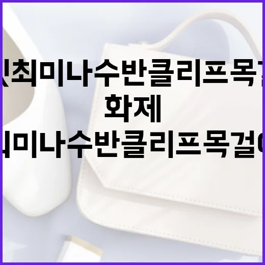 킬잇 최미나수 반클리프 목걸이로 화제가 된 이유 - 요약