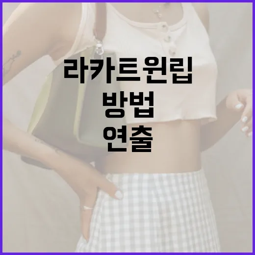 라카 트윈립으로 매일 다른 매력을 연출하는 방법 - 요약