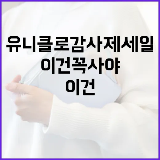 유니클로 감사제 세일, 이건 꼭 사야 해! - 요약