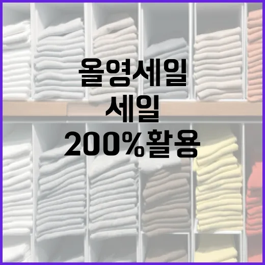 올영세일을 200% 활용하는 방법 - 요약