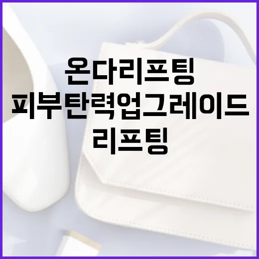 온다리프팅으로 피부 탄력 업그레이드하는 방법 - 요약