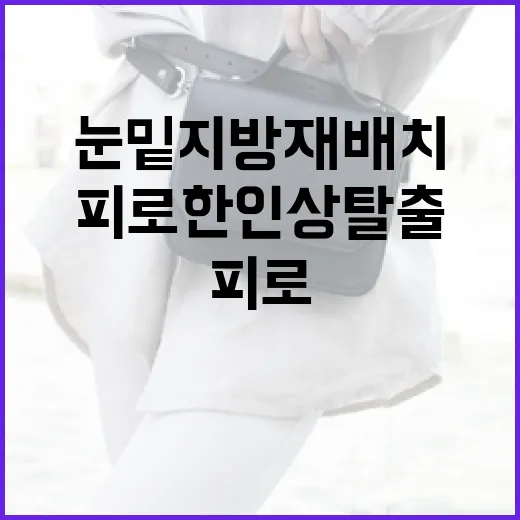 눈밑지방재배치, 자연스러운 방법으로 피로한 인상 탈출하기 - 요약