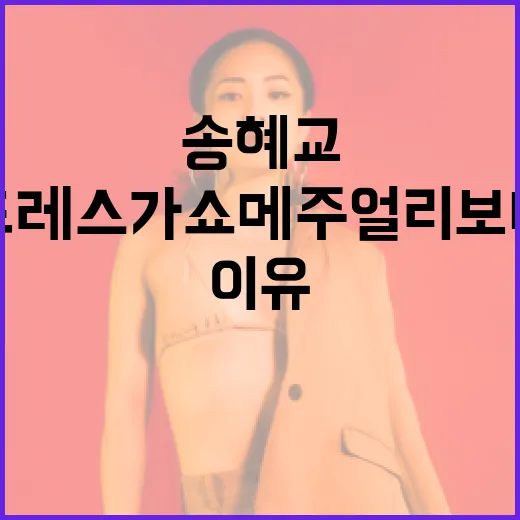 송혜교의 드레스가 쇼메 주얼리보다 더 주목받은 이유 - 요약