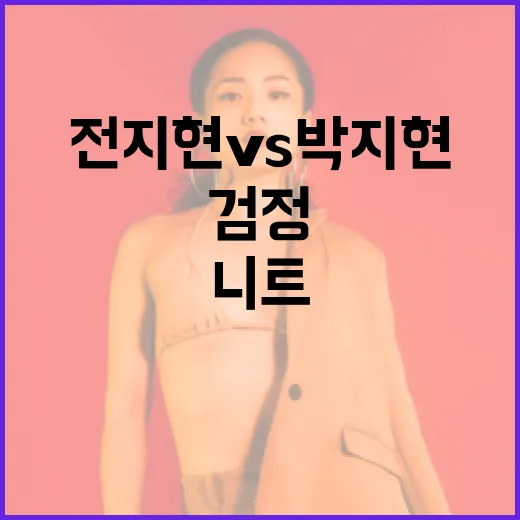 전지현 vs 박지현, 검정 반팔 니트 스타일링 비교하기 - 요약