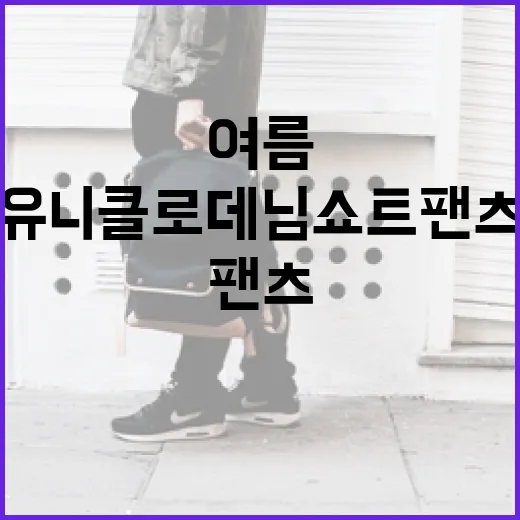 유니클로 데님쇼트팬츠로 여름 스타일 완성하는 방법 - 요약