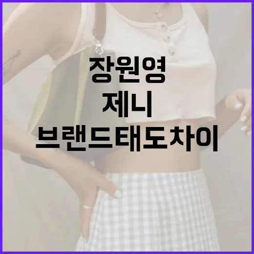 장원영과 제니의 브랜드 태도 차이: 스타일과 매력 비교 - 요약