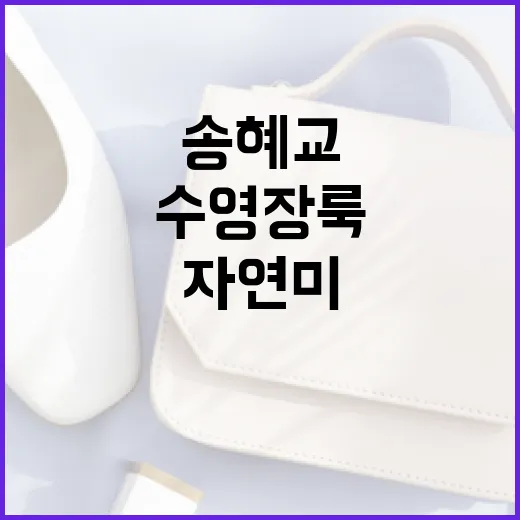 송혜교의 자연미 돋보이는 수영장룩 따라하기 - 요약