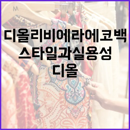 디올 리비에라 에코백으로 스타일과 실용성 동시에 잡기 - 요약