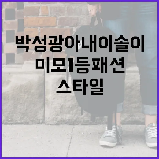 박성광 아내 이솔이의 미모 1등 패션 스타일 따라잡기 - 요약