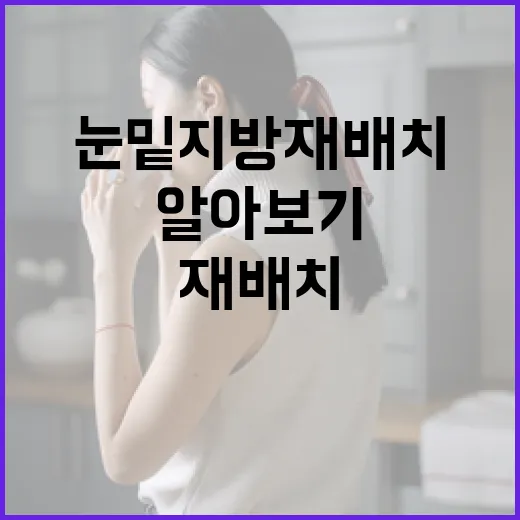 자연스럽고 안전한 눈밑지방재배치 방법 알아보기 - 요약