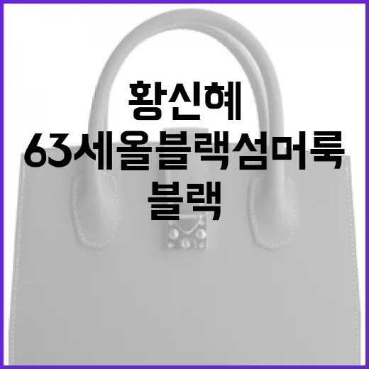 황신혜의 63세 올블랙 섬머룩 따라하기 - 요약