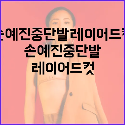 손예진 중단발 레이어드컷, 당신의 스타일링 가이드 - 요약
