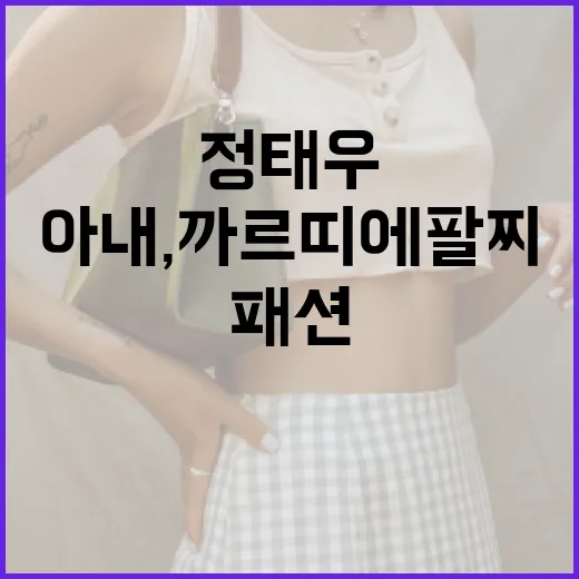 정태우의 아내, 까르띠에 팔찌로 완성한 우아한 패션 비법 - 요약