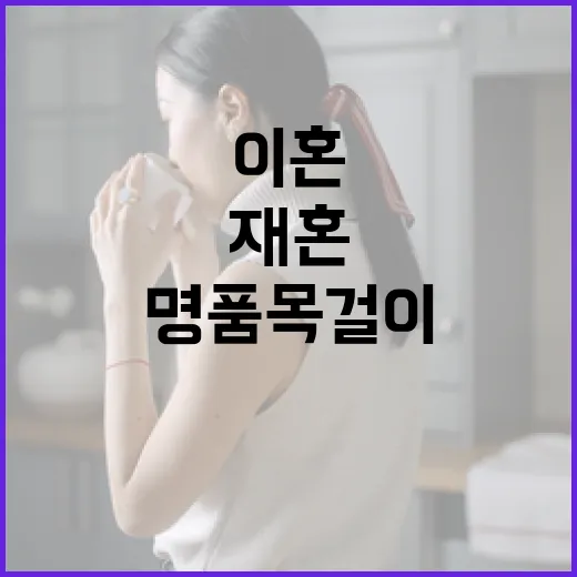 이혼 후 재혼 시 명품 목걸이로 스타일 살리기 - 요약