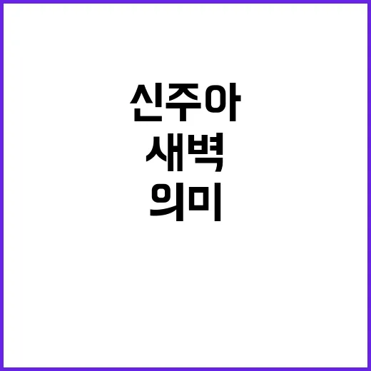 신주아의 새벽 글, 그 의미를 파헤쳐보자 - 요약
