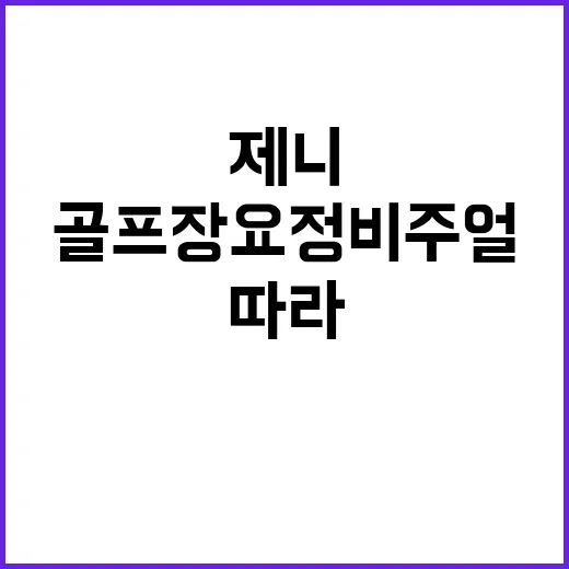 제니의 골프장 요정 비주얼 따라하기 - 요약