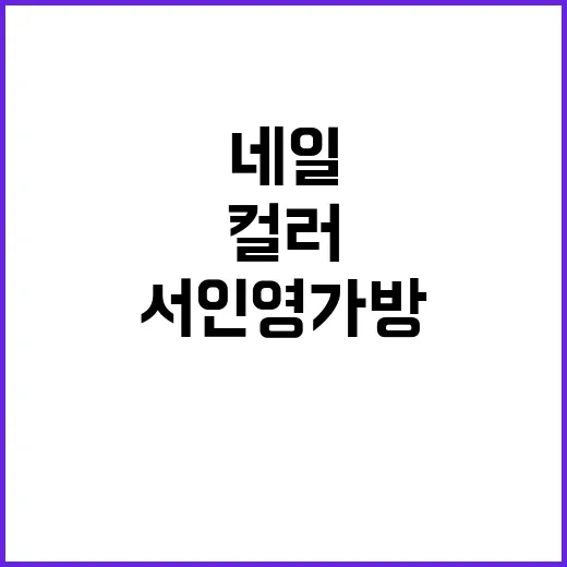 손님이 들고 온 서인영 가방 사진 보고 네일 컬러까지 맞춰본 이야기 - 요약
