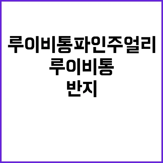 손끝에서 직접 느껴본 루이비통 파인 주얼리 반지 7개의 진짜 차이 - 요약